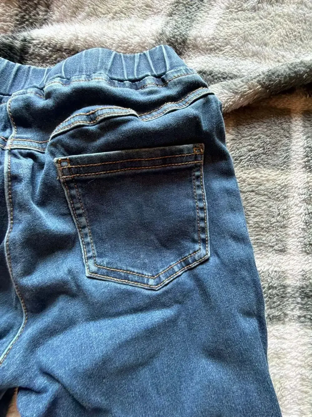 Hanna Andersson Organic Cotton Pull-On Denim Jeans Size 6-7